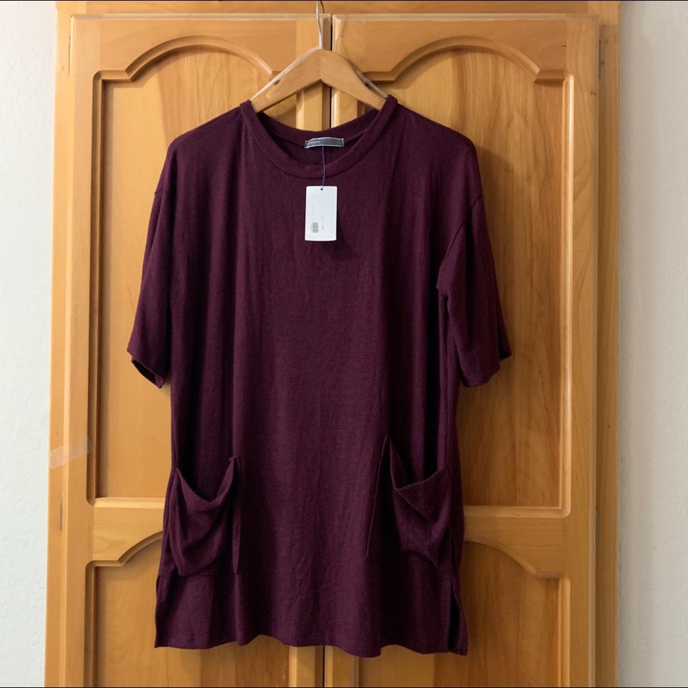 NWT Burgundy Top